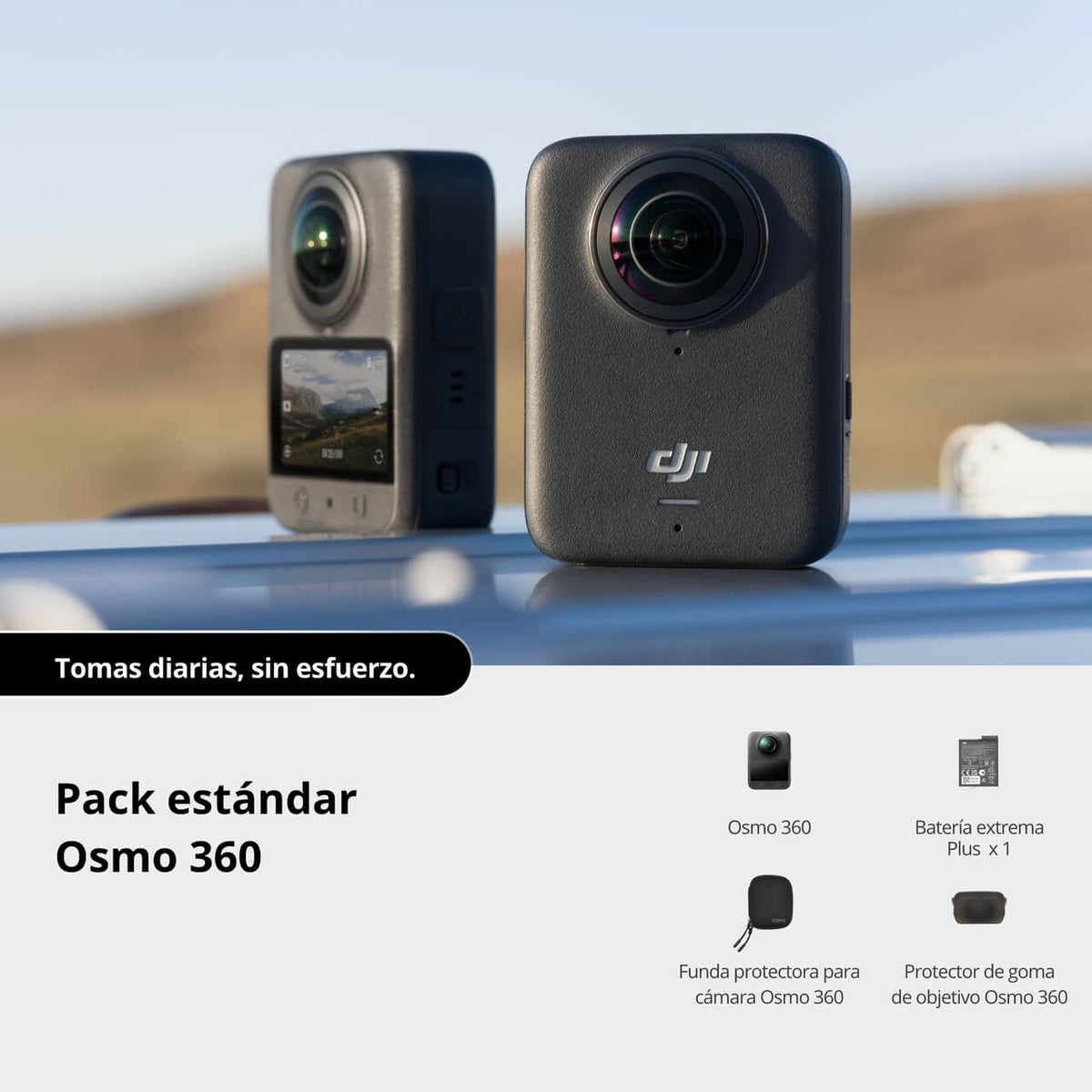 DJI Osmo 360 Combo Estándar con cámara y accesorios esenciales para fotografía y video 360