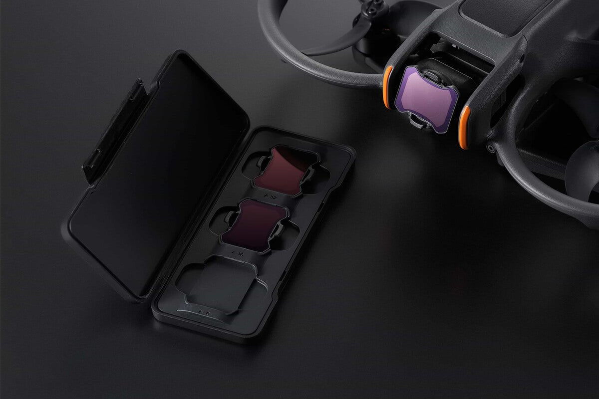 Filtros ND para DJI Avata 2 utilizados en grabación FPV para conseguir un mayor control de la exposición