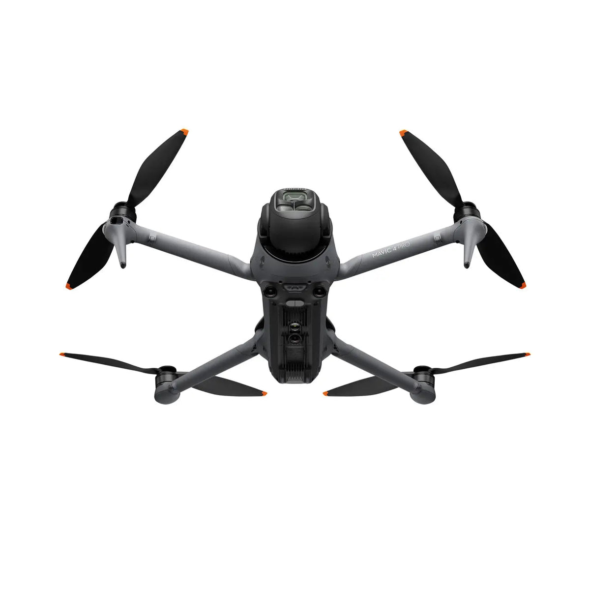 Vista frontal del DJI Mavic 4 Pro con sistema de cámara avanzado y detección de obstáculos