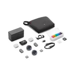 DJI Mic Mini 2 con transmisores, receptor, estuche de carga y accesorios para grabación de audio inalámbrico