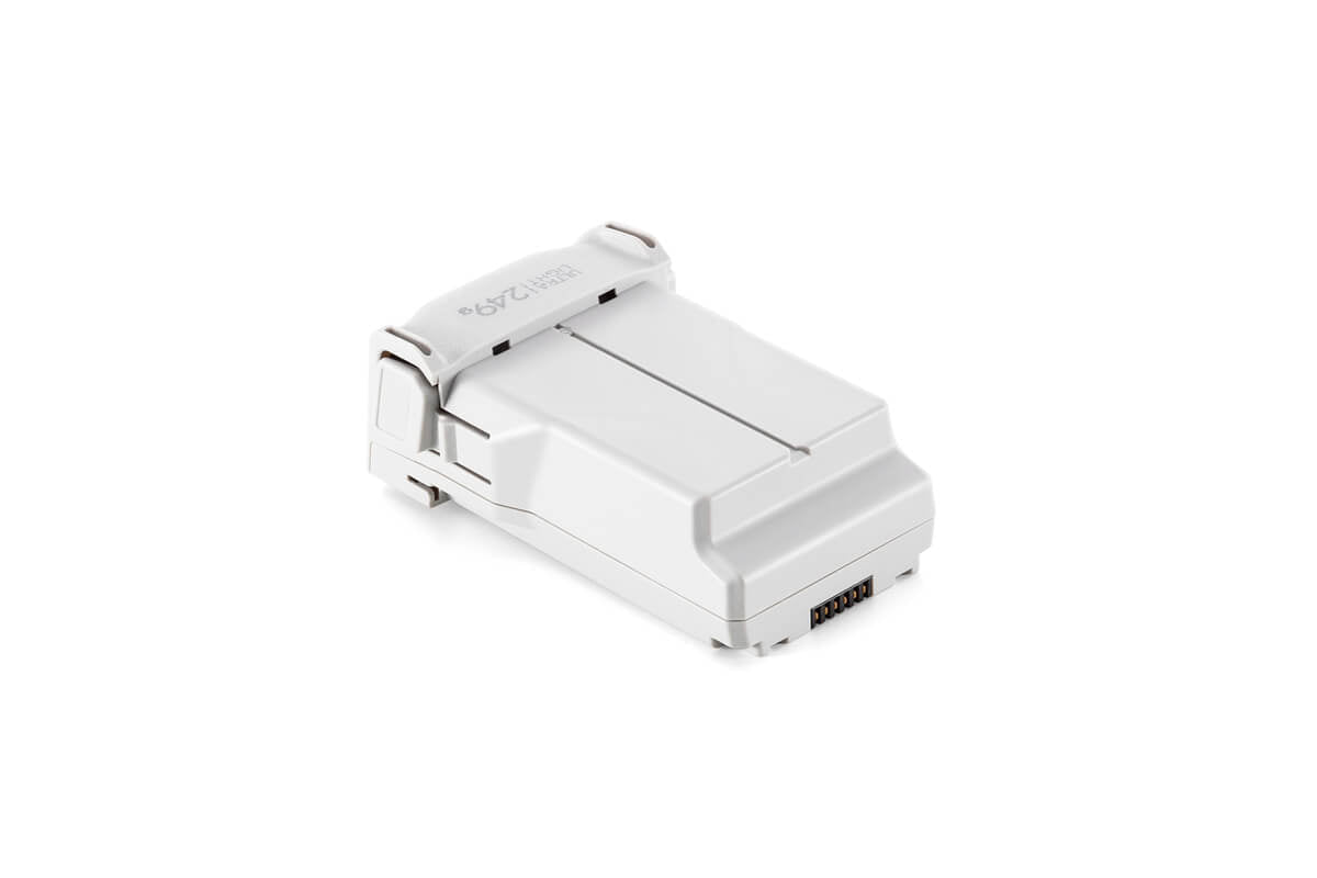 Batería de Vuelo Inteligente DJI Mini 3 en vista inferior, compatible con drones de la Serie DJI Mini 3