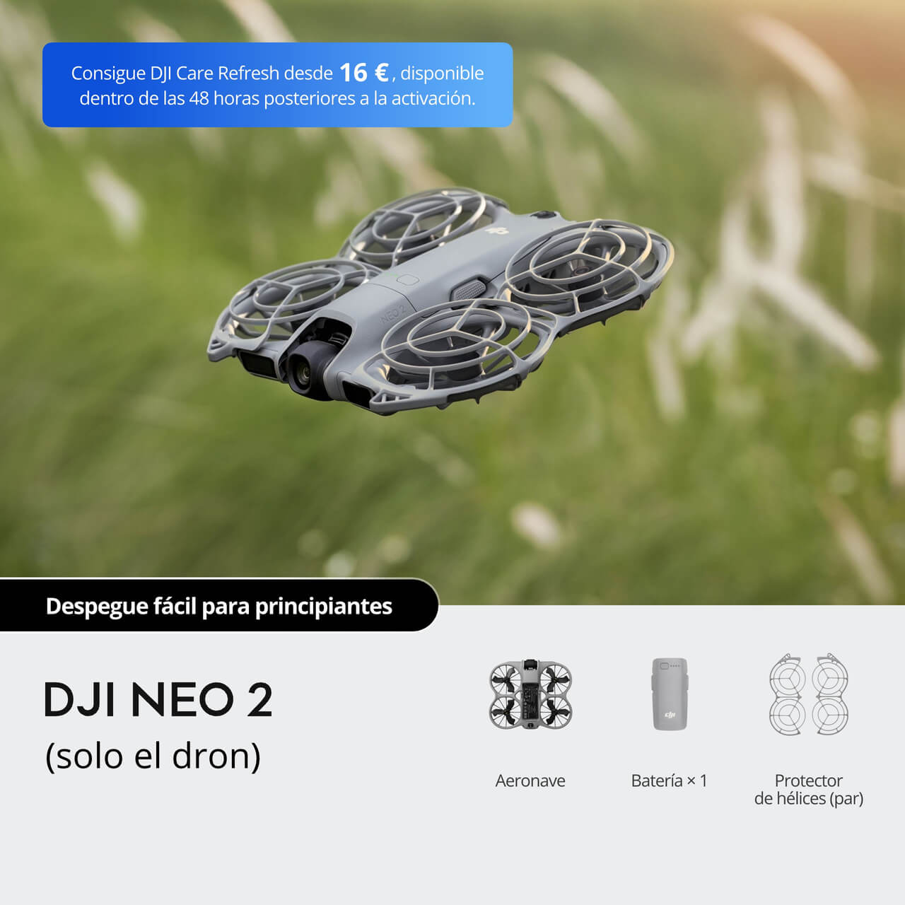 DJI Neo 2 Combo con drone y accesorios para vuelos y grabación de video 4K
