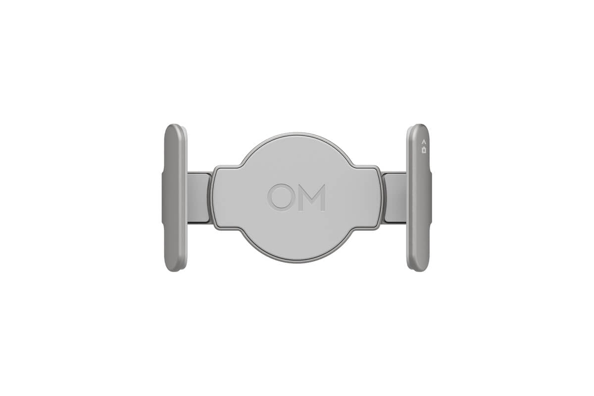 Vista frontal de la abrazadera magnética para teléfonos 4 DJI OM para estabilizadores compatibles