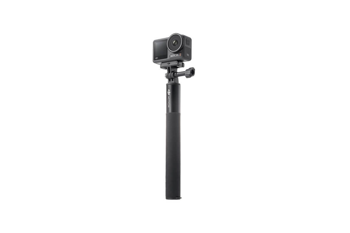 Brazo extensible de 1.5 m DJI Osmo Action con soporte para cámara y grabación en diferentes ángulos