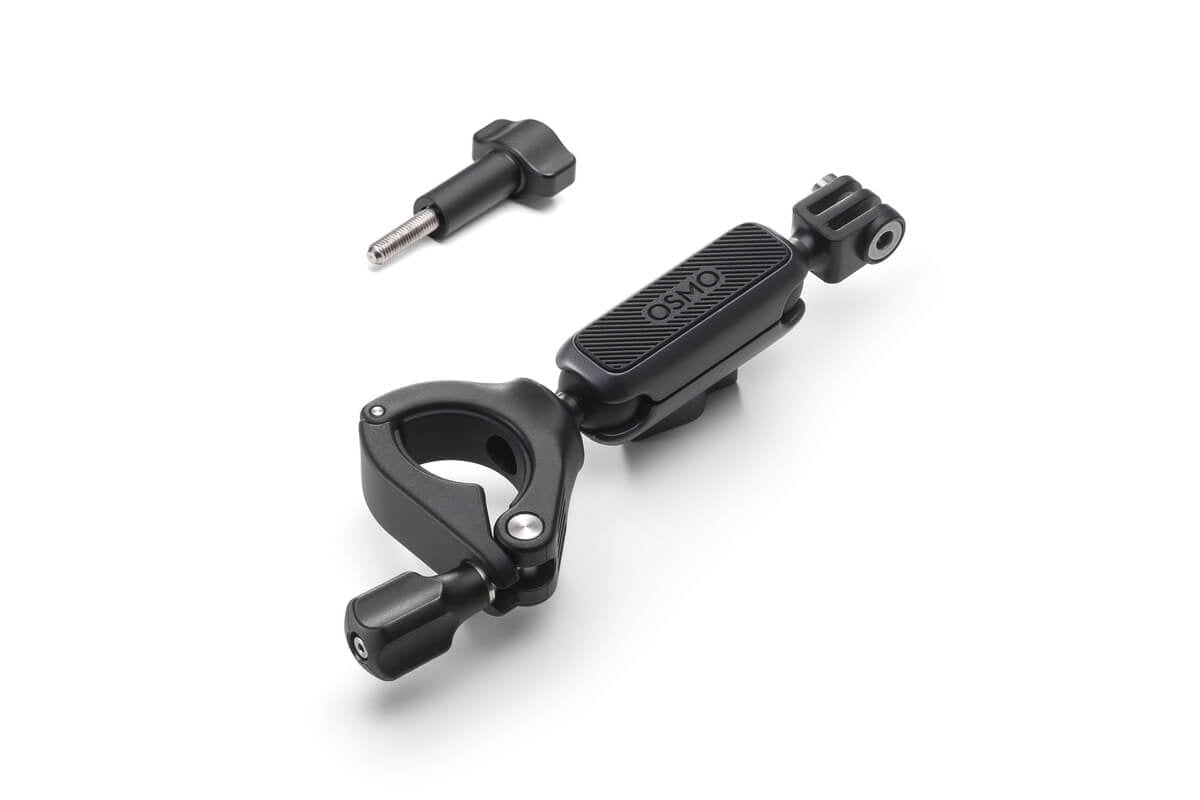 Soporte para manillar DJI Osmo Action con sistema de montaje fácil y ajuste para diferentes diámetros