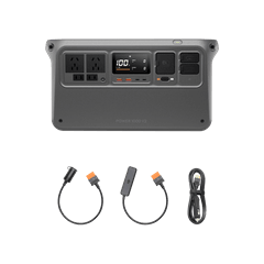 DJI Power 1000 V2 con cables y accesorios de carga para una solución de energía portátil flexible