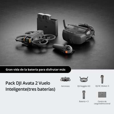 Kit DJI Avata 2 con accesorios para vuelo FPV y grabación aérea