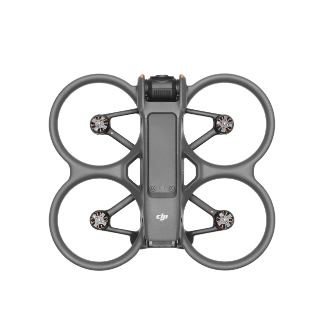 Vista inferior del DJI Avata 2 mostrando su estructura compacta