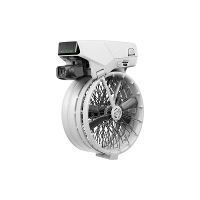 DJI Flip plegado con diseño portátil y protectores de hélices integrales para transportarlo fácilmente