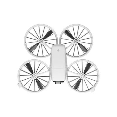 Vista superior del DJI Flip con diseño ligero y protectores de hélices integrados