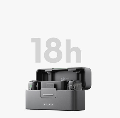 DJI Mic 2 con estuche de carga para ampliar la autonomía del sistema de micrófono inalámbrico