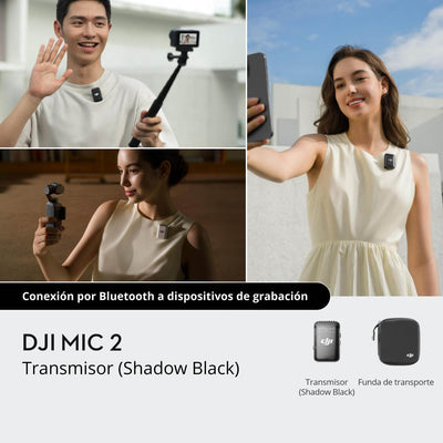 DJI Mic 2 con dos transmisores para grabar entrevistas y conversaciones de dos personas