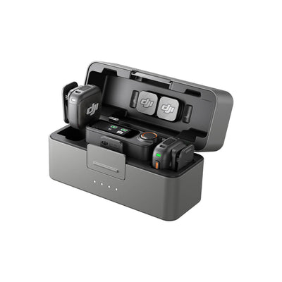 Kit DJI Mic 3 con estuche de carga, transmisores y receptor para grabación inalámbrica