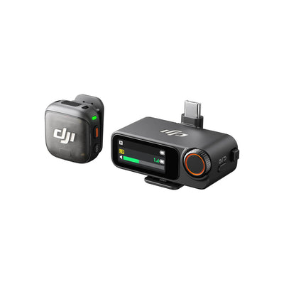 Sistema DJI Mic 3 con transmisor y receptor para grabar audio de forma inalámbrica