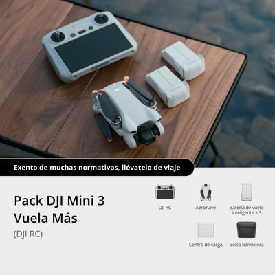 DJI Mini 3 Fly More Combo con baterías, accesorios y control remoto