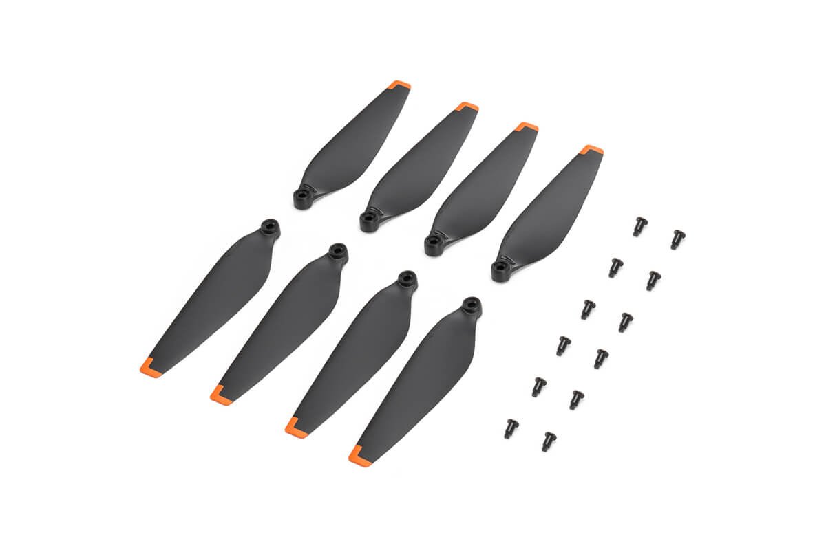 Hélices de repuesto DJI Mini 3 con tornillos para sustituir las hélices del dron de forma sencilla