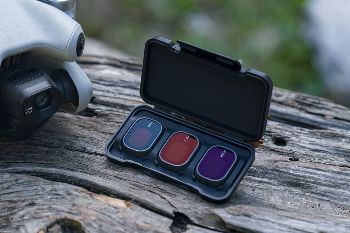 Juego de filtros ND DJI Mini 4 Pro para fotografía y video en exteriores con condiciones de iluminación intensa