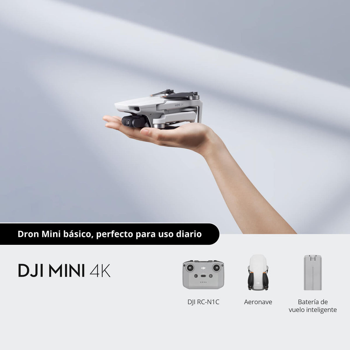 DJI Mini 4K, drone ligero de menos de 249 g y fácil de transportar