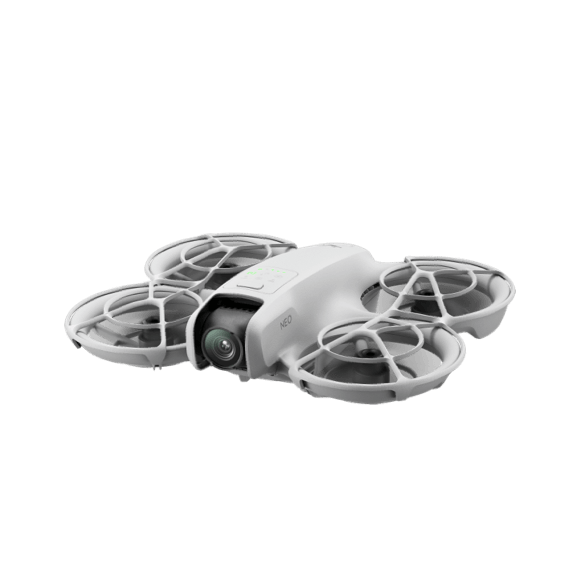DJI Neo 2 con diseño ligero, cámara integrada y protectores de hélices