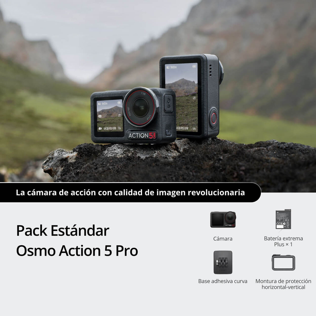 DJI Osmo Action 5 Pro Pack Estándar para grabar deportes, viajes y aventuras al aire libre