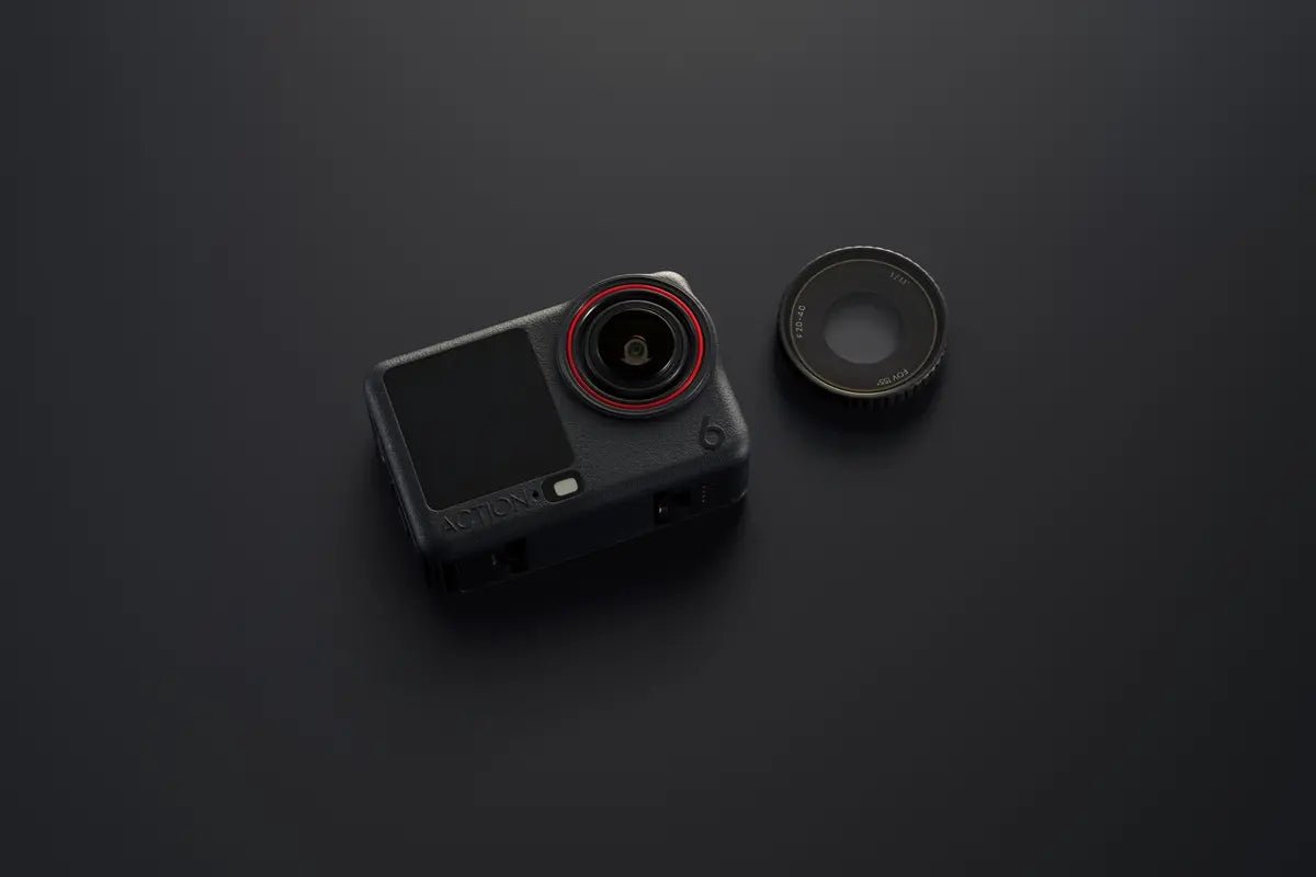 DJI Osmo Action 6 con cubierta de objetivo de vidrio para proteger la lente contra golpes y rayones