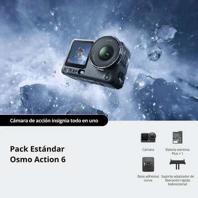 Kit DJI Osmo Action 6 para grabar deportes, viajes y aventuras al aire libre con video de alta calidad
