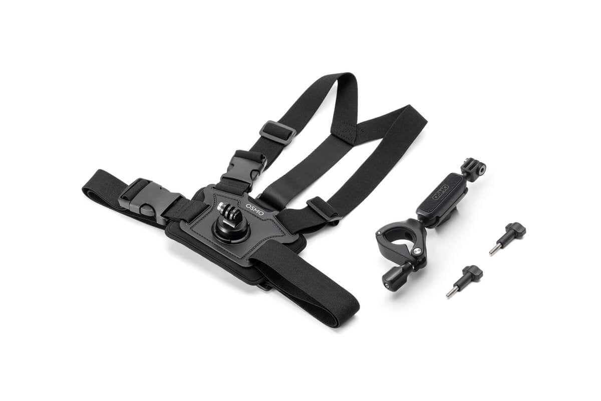Soporte de pecho y accesorios para ciclismo DJI Osmo Action diseñados para grabar videos POV manos libres