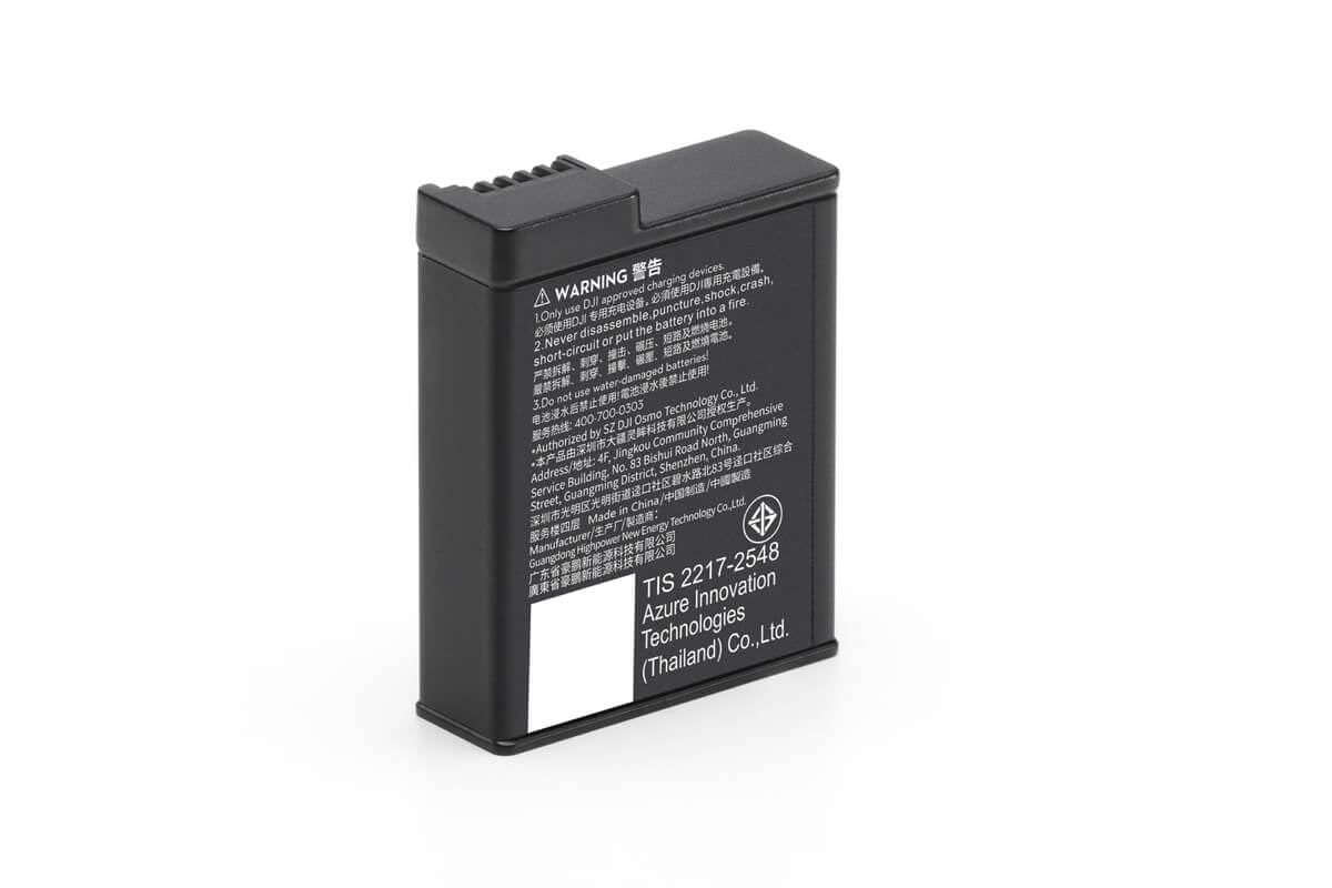 Batería Extreme Plus DJI Osmo Action de 1950 mAh con diseño compacto para cámaras de acción compatibles