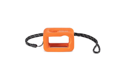 Vista trasera del estuche flotante DJI Osmo Action con correa de muñeca para actividades acuáticas