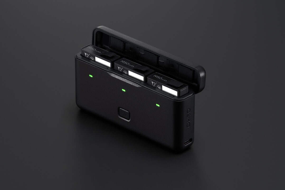Estuche multifuncional de baterías 2 DJI Osmo Action para guardar y cargar hasta tres baterías