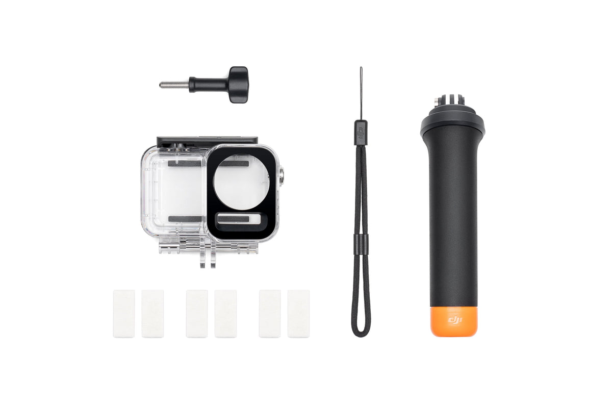 Kit de buceo DJI Osmo Action con accesorios para crear contenido submarino a profundidades de hasta 60 metros