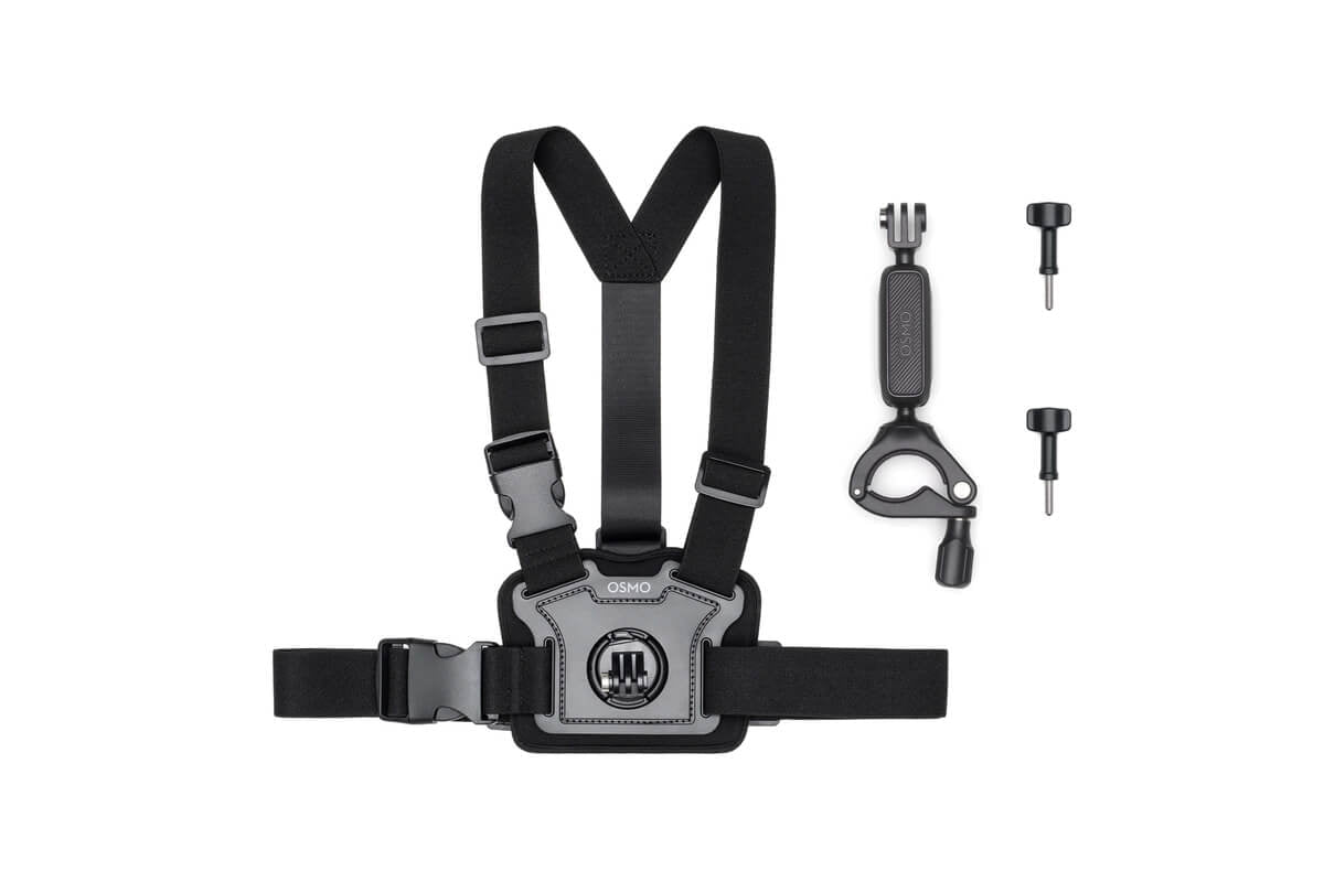 Kit de ciclismo DJI Osmo Action con soporte de pecho y accesorios para grabación en primera persona