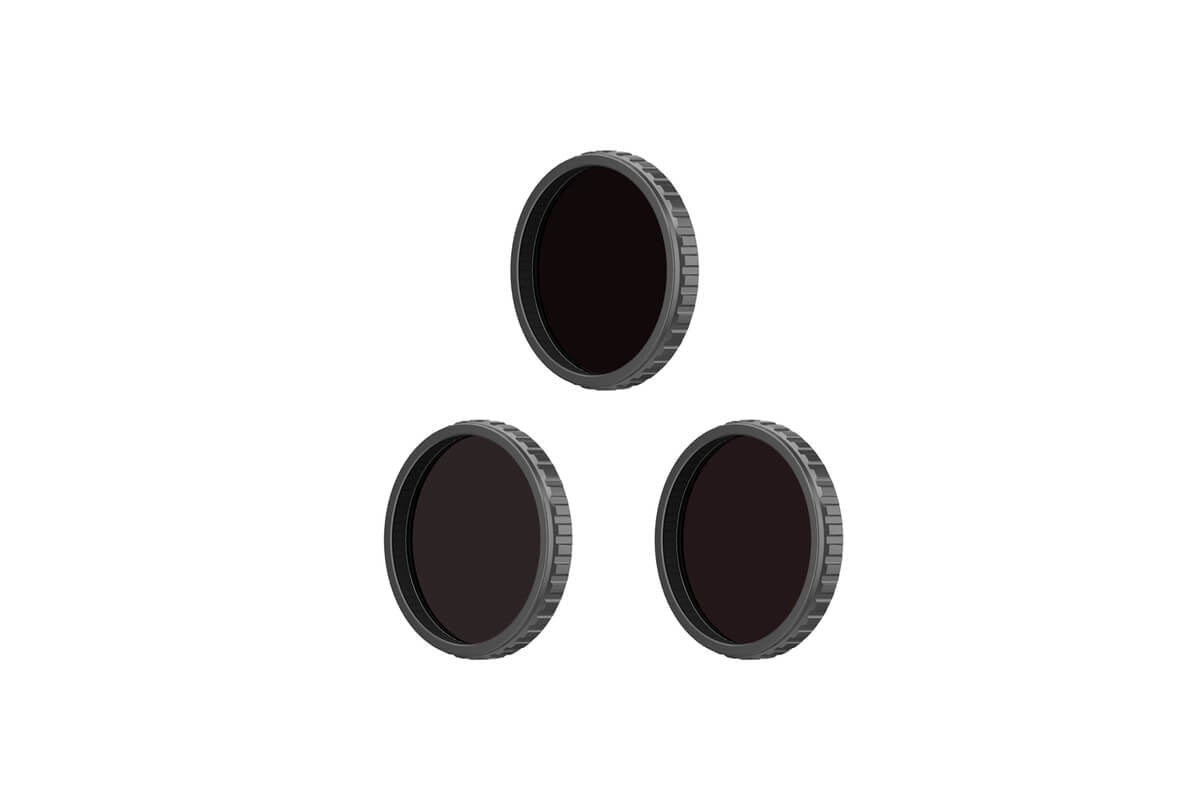 Kit de tres filtros ND DJI Osmo Action para grabar deportes y actividades al aire libre con luz brillante