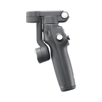 DJI Osmo Mobile 7 plegado con diseño compacto y portátil para transportar fácilmente