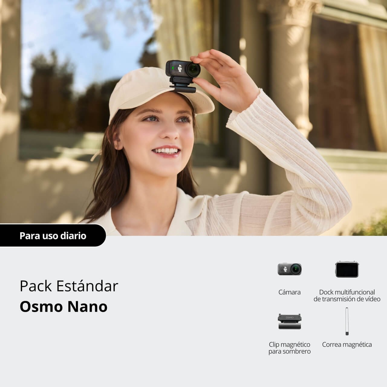 Kit DJI Osmo Nano para grabar actividades, viajes y contenido desde diferentes perspectivas