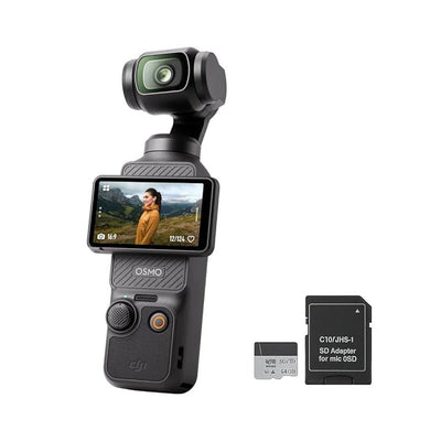 DJI Osmo Pocket 3 con accesorios para ampliar las opciones de grabación de video y vlogs