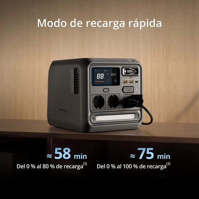 DJI Power 1000 Mini con modo de carga rápida para disponer de energía portátil en viajes y actividades al aire libre