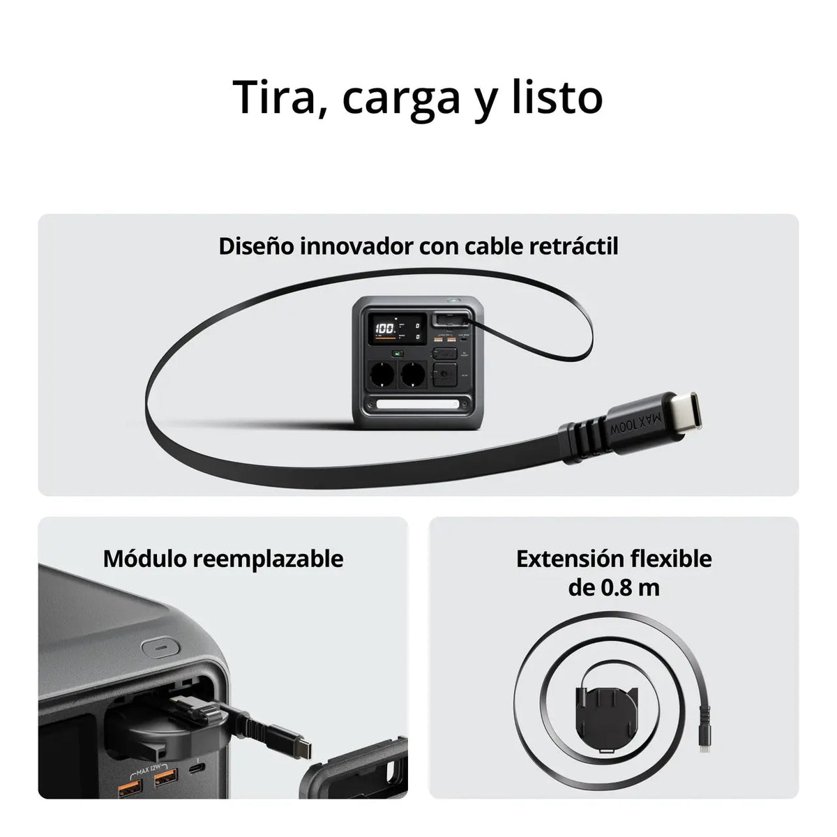 Diseño compacto y portátil de DJI Power 1000 Mini para transportar energía fácilmente durante viajes