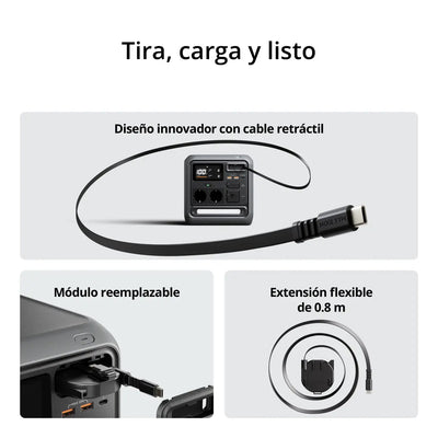 Diseño compacto y portátil de DJI Power 1000 Mini para transportar energía fácilmente durante viajes