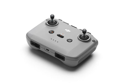 Control remoto DJI RC-N3 visto de lado con soporte integrado para smartphone