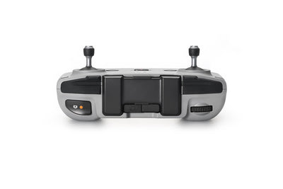 Vista superior del control remoto DJI RC-N3 con soporte para conectar y utilizar un smartphone