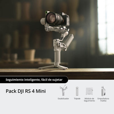 Kit DJI RS 4 Mini con estabilizador y accesorios para grabación de video con cámara